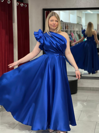 Rochie midi albastru electric 6070 [5]