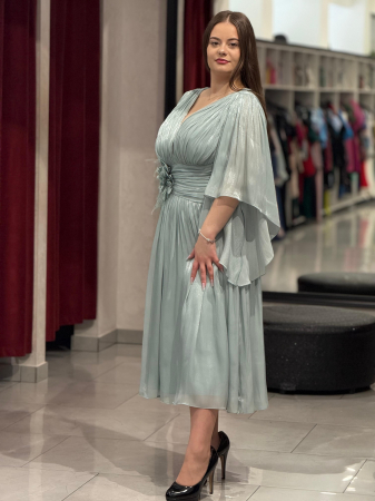 Rochie midi verde pastel [3]