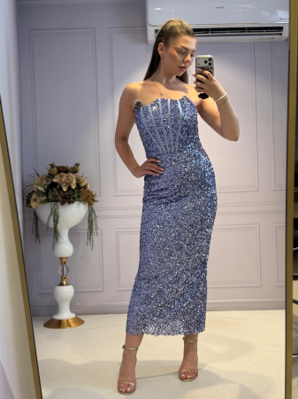 Imbracaminte femei - Rochie midi bleo Céleste