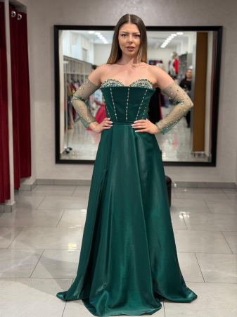 Rochii de seara - Rochie 3153 verde smarald