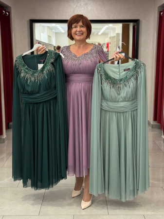 Imbracaminte femei - Rochie Mona 6501 verde padure