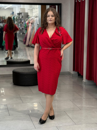 Rochii de zi - Rochie rosie 2382
