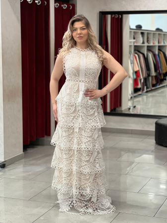 Rochii de zi - Rochie alba cu dantela 97936