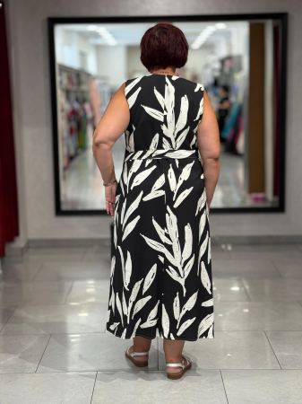Rochie neagra cu print floral [3]