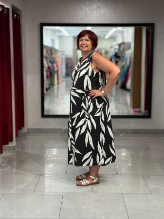 Rochie neagra cu print floral [1]