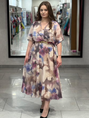 Rochii de zi - Rochie midi cu print floral mod. 18016