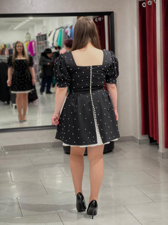 Rochie neagra perle 3271 [8]