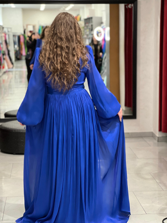 Rochie albastra evazată 15520 [5]
