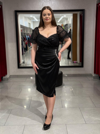 Rochii de seara - Rochie neagra cu paiete 4505