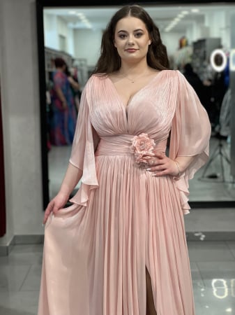 Rochie roz praf evazată 24199 [2]