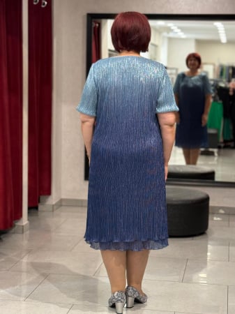 Rochie scurta pliseu degrade bleo [3]