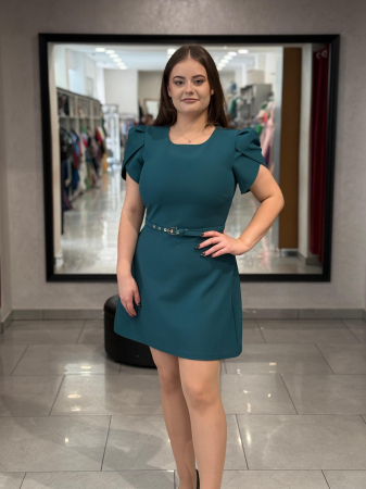 Rochii de seara - Rochie verde cu fermoar pe spate