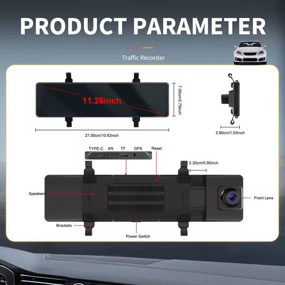 Camera Auto 4K, Inregistrare in bucla, Vedere nocturna, G-Sensor, Camera video marsarier inclusa in pachet [2]