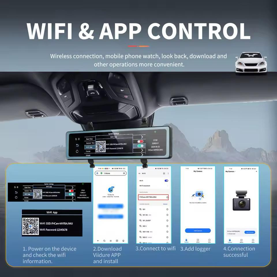 Camera Auto 4K, Inregistrare in bucla, Vedere nocturna, G-Sensor, Camera video marsarier inclusa in pachet [7]