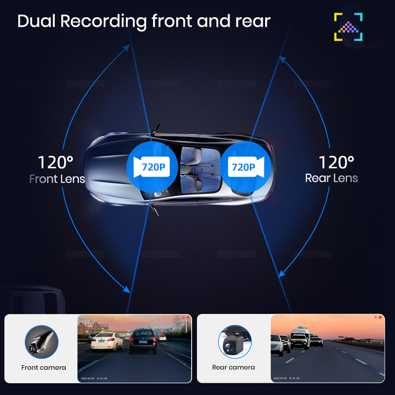 Camera Inregistrare trafic JunSun DVR 720P cu ADAS pentru navigatii cu Android, Dashcam Dash Cam, DVRF7R701 [5]