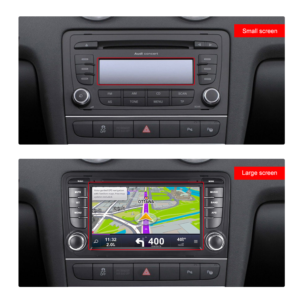 Navigatie Android 2gbRam Carplay Audi A3 S3 2003-2013, gps, wifi, bluetooth, android auto [7]