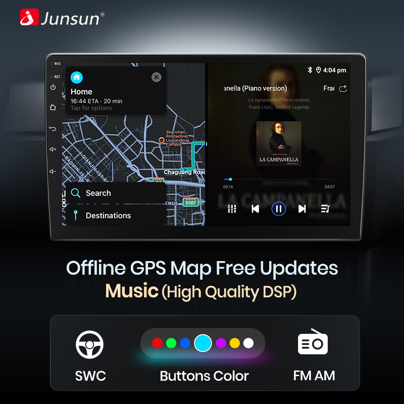 Navigatie JunSun Android 8gbRAM 256GB rom,, CarPlay si Android Auto, ecran 10 Inch, pentru Volkswagen Passat B6, B7, CC, GPS [4]