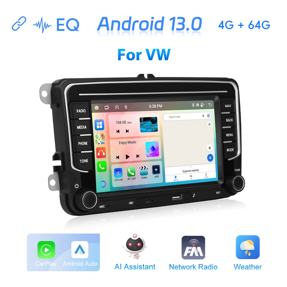 Navigatie Android Carplay, 4gbRAM, Display 9 inch, Carplay, 4 Core [7]