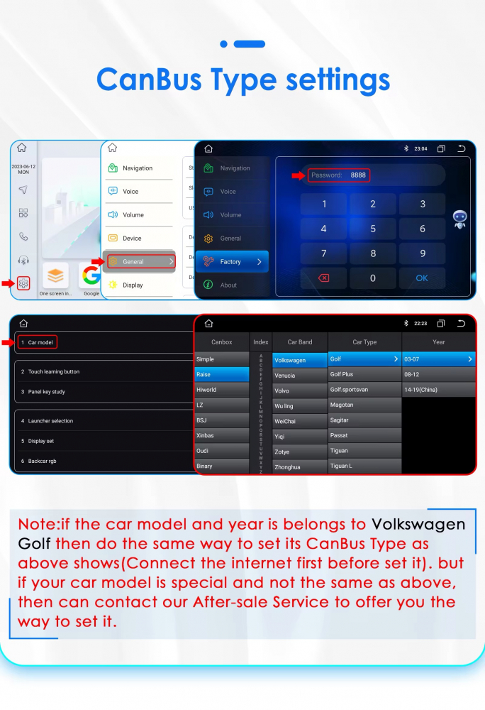 Navigatie Android, 4gbRAM, Carplay slot SIM, Display 7 inch, Carplay, 8 Core, pentru Passat B6,7, Eos, Tiguan, Golf 5,6, Skoda Octavia 2, Caddy, Sharan, Jetta Fabia, Superb, Seat Leon, Altea, Toledo, [7]