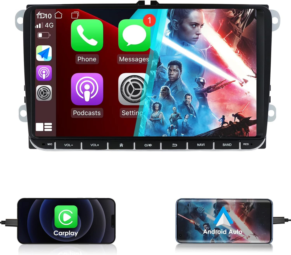 Navigatie Android, 4gbRAM, Carplay slot SIM, Display 9 inch, Carplay, 8 Core, pentru Passat B6 [3]