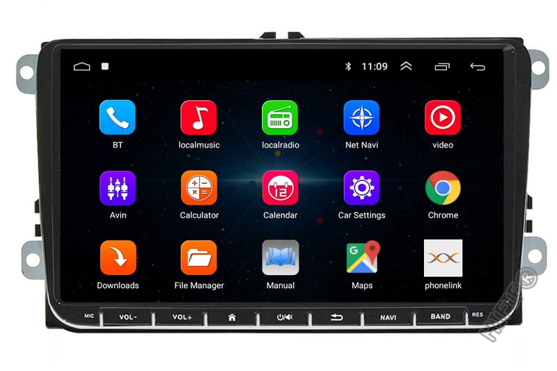 Navigatie Android, 4GB RAM, Carplay, GPS, Dedicata VW Passat B6, B7, Golf 5, 6, Jetta, Polo, Touran, WiFi, 2 x USB, Bluetooth [9]