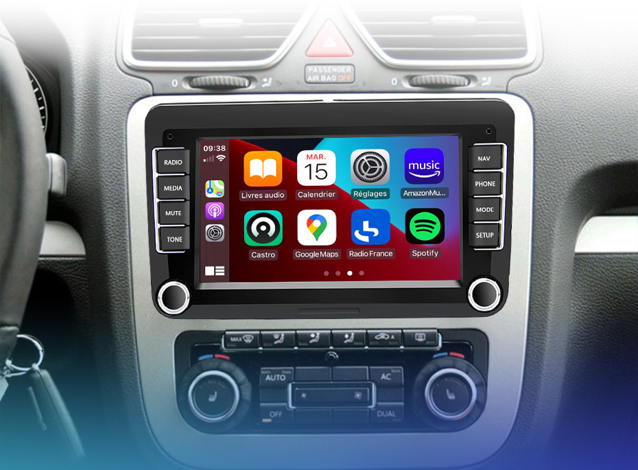 Navigatie Android, 4gb ram, Carplay, Android, pentru VW Passat CC, B7, B6, Golf 5, 6, Touran, Skoda, Octavia, Seat, Wi-Fi, Usb, Canbus Extern [8]