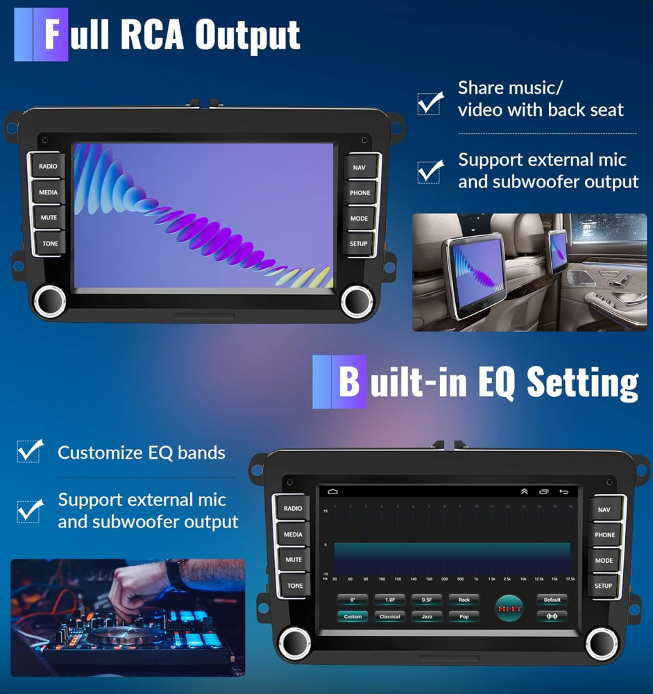 Navigatie Android, 4gb ram, Carplay, Android, pentru VW Passat CC, B7, B6, Golf 5, 6, Touran, Skoda, Octavia, Seat, Wi-Fi, Usb, Canbus Extern [2]