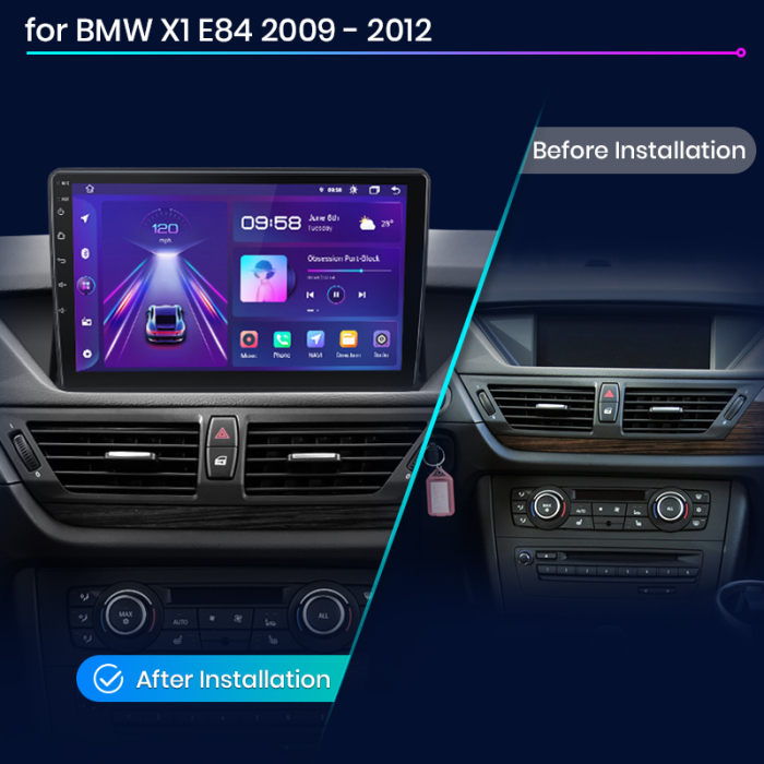 Navigatie JunSunAndroid BMW X1 E84, 4gbRam 64gb ROM, GPS, canbus ecran 10inchi, android auto, carplay - Copie [2]