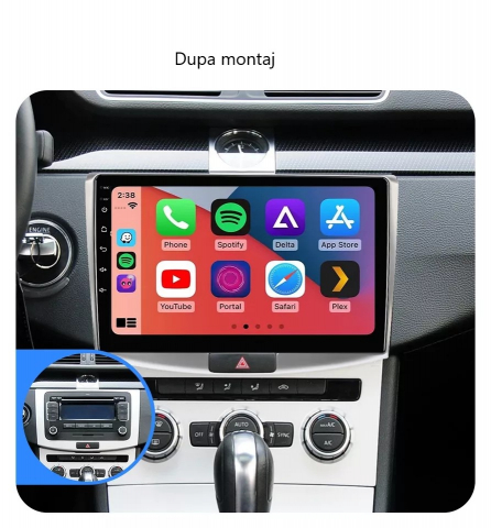 Navigatie Android 4gbRAM 64GB rom, Android 10, CarPlay si Android Auto, ecran 10 Inch, pentru Volkswagen Passat B6, B7, CC, GPS [7]
