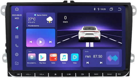 Volkswagen - Navigatie Android, 8gbRAM, Display 9 inch, Carplay pentru Passat B6, 7, Eos, Tiguan, Golf 5, 6, Skoda Octavia 2, Caddy, Sharan, Jetta Fabia, Superb, Seat Leon, Altea, Toledo, WIFI, Bluetooth
