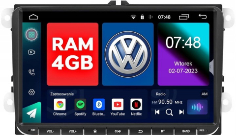 Navigatie Android, 4gbRAM, Carplay slot SIM, Display 9 inch, Carplay, 8 Core, pentru Passat B6 [0]