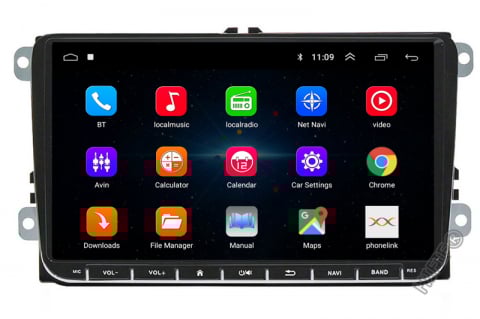 Navigatie Android, 4GB RAM, Carplay, GPS, Dedicata VW Passat B6, B7, Golf 5, 6, Jetta, Polo, Touran, WiFi, 2 x USB, Bluetooth [8]