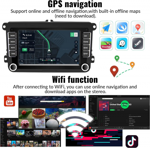Navigatie Android, 4gb ram, Carplay, Android, pentru VW Passat CC, B7, B6, Golf 5, 6, Touran, Skoda, Octavia, Seat, Wi-Fi, Usb, Canbus Extern [3]