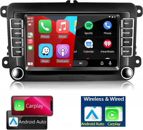 Volkswagen - Navigatie Android, 4gb ram, Carplay, Android, pentru VW Passat CC, B7, B6, Golf 5, 6, Touran, Skoda, Octavia, Seat, Wi-Fi, Usb, Canbus Extern