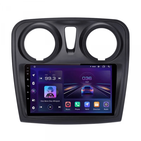 Navigatie Android, 4GB RAM, Ecran 9″, 64GB ROM, Carplay, Grile aer rotunde, compatibila Dacia Logan, Sandero, GPS, Wifi, Bluetooth [6]