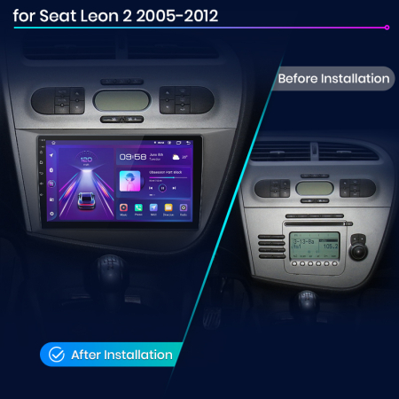 Navigatie JunSun, Android Carplay, slot SIM, 8core, Seat Leon 2009-2012, GPS, WIFI, Bluetooth [1]