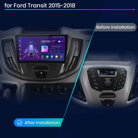 Navigatie Junsun Ford Transit (2012-2018), 9Inch, 2Gb Ram, 64Gb Stocare, Carplay, Android Auto, Gps, Bluetooth - Copie [1]