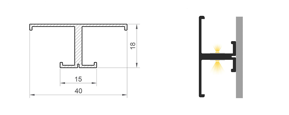 Profil LED P9-1