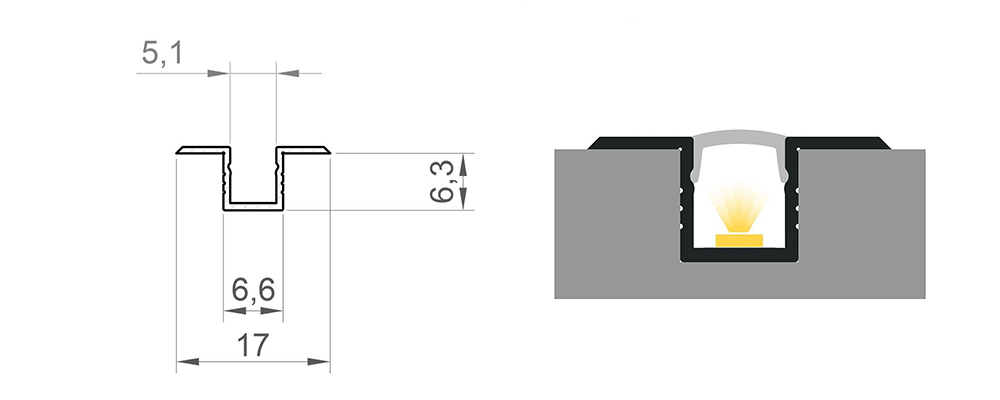 Profil LED P6-4