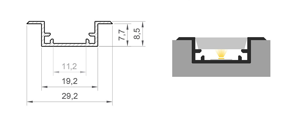 Profil LED P11-2