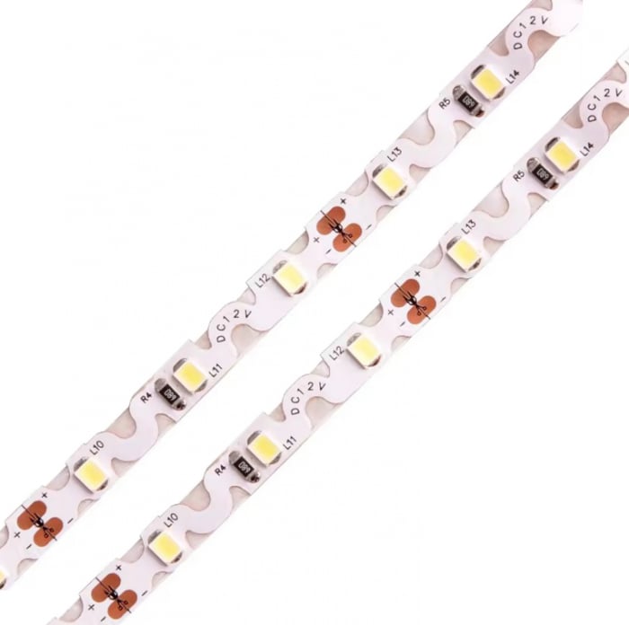 Banda LED zig-zag • 60 LED / m • 12V • 6W • 9000K • IP20 •  550lm • 6mm  • Cri92 [1]
