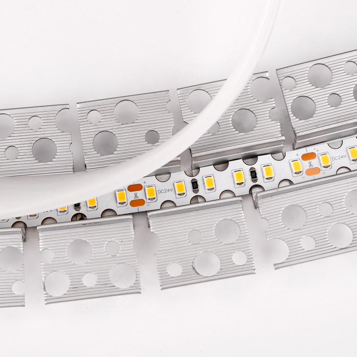 Banda LED zig-zag • 120 LED / m • 24V • 12W • 3000K • IP20 • 1080lm • 10mm  • Cri90 [10]