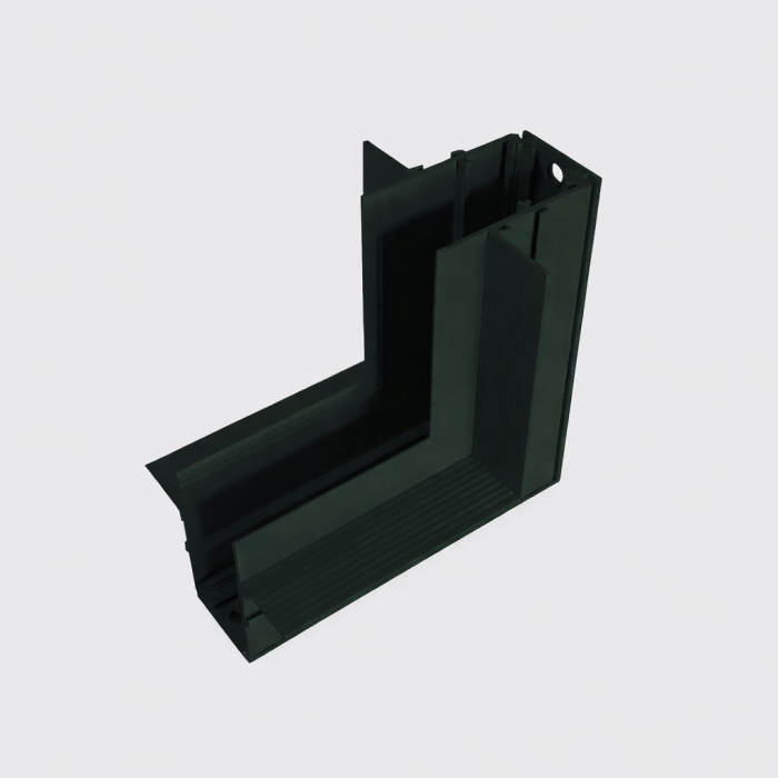 Conector negru mat la 90° pentru sina incastrata [2]