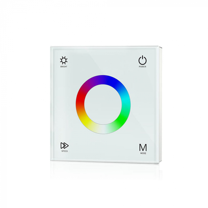 Controler LED montat pe perete - RGB - 1 zonă - 12-24V DC 12A - T3(W) [1]