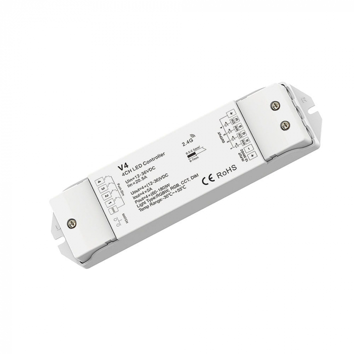 Controler LED - RGB+W - 12-36V DC 4x5A - V4 [1]