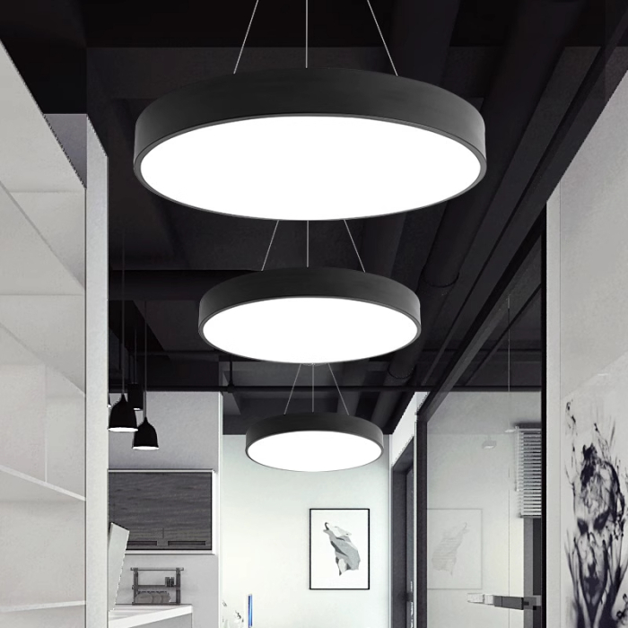 Lampa de tavan cu pandantiv LED moderna  72W • 4680LM Φ80CM • alb rece 6000K [2]