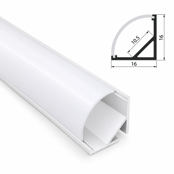 Profil LED de 2m Colt 2 Aluminiu + dispersol opal [4]