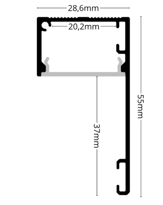 Profil LED de 2m DECO LINE Alb [4]