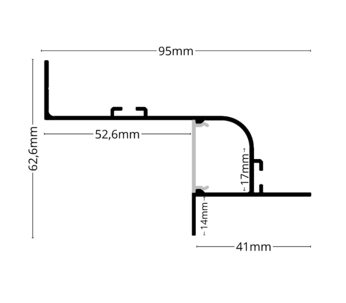 Profil LED WALL-GLOW MAXI din aluminiu, alb, 2 m – iluminare indirectă pentru tavan și perete [4]