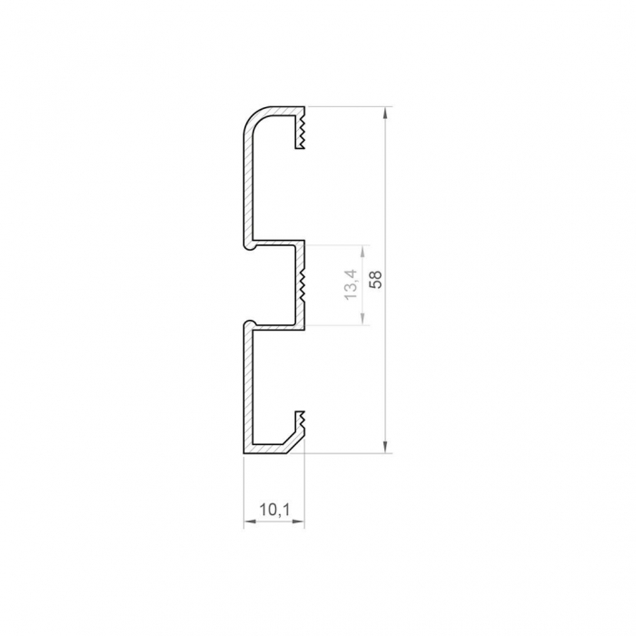 Profile LED P15-1 Aluminiu Negru Dispersor Opal 2M [2]